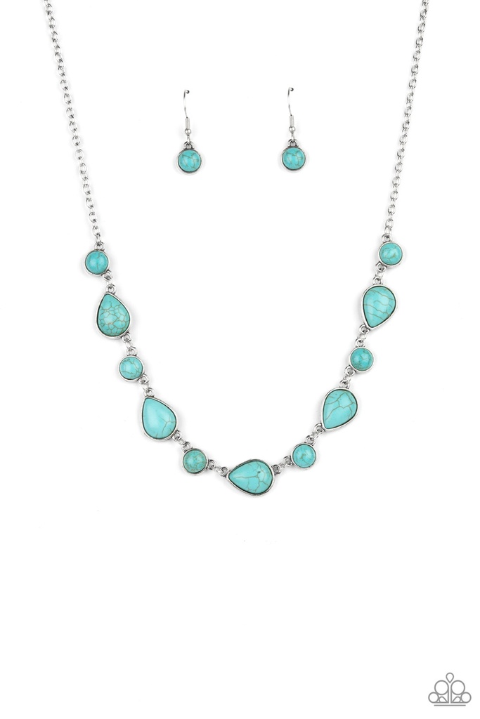 Heavenly Teardrops - Blue Turquoise Delicate Southwestern Necklace
