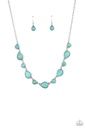 Heavenly Teardrops - Blue Turquoise Delicate Southwestern Necklace