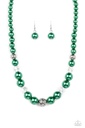 Green Pearl Necklace With Silver Beads - The NOBLE Prize