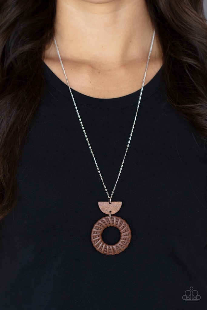 Homespun Stylist - Brown Wood Necklace
