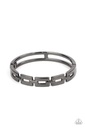Hinged Bracelet Black Gunmetal Modern Design - Closed Circuit Strategy