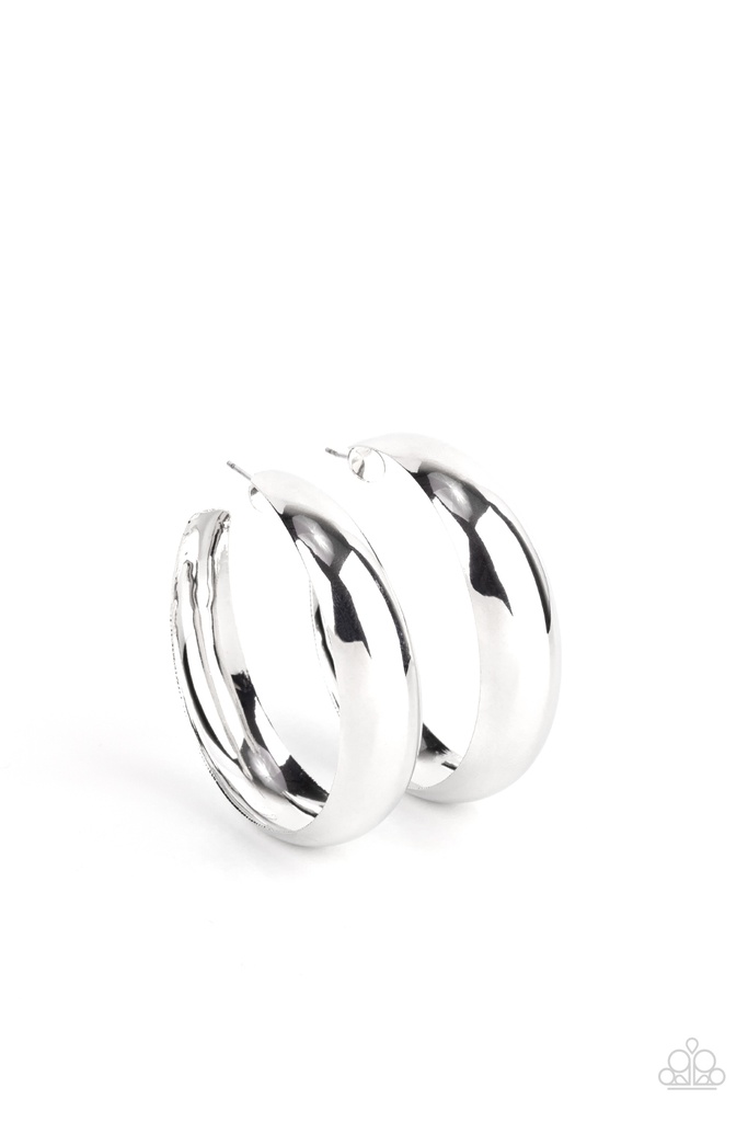 Flat Out Flawless - Silver Earrings