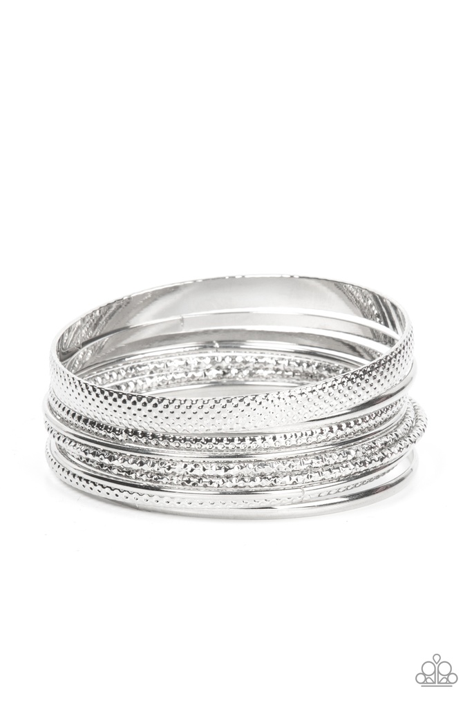 Circlet Circus - Silver Bangle Stack Bracelet