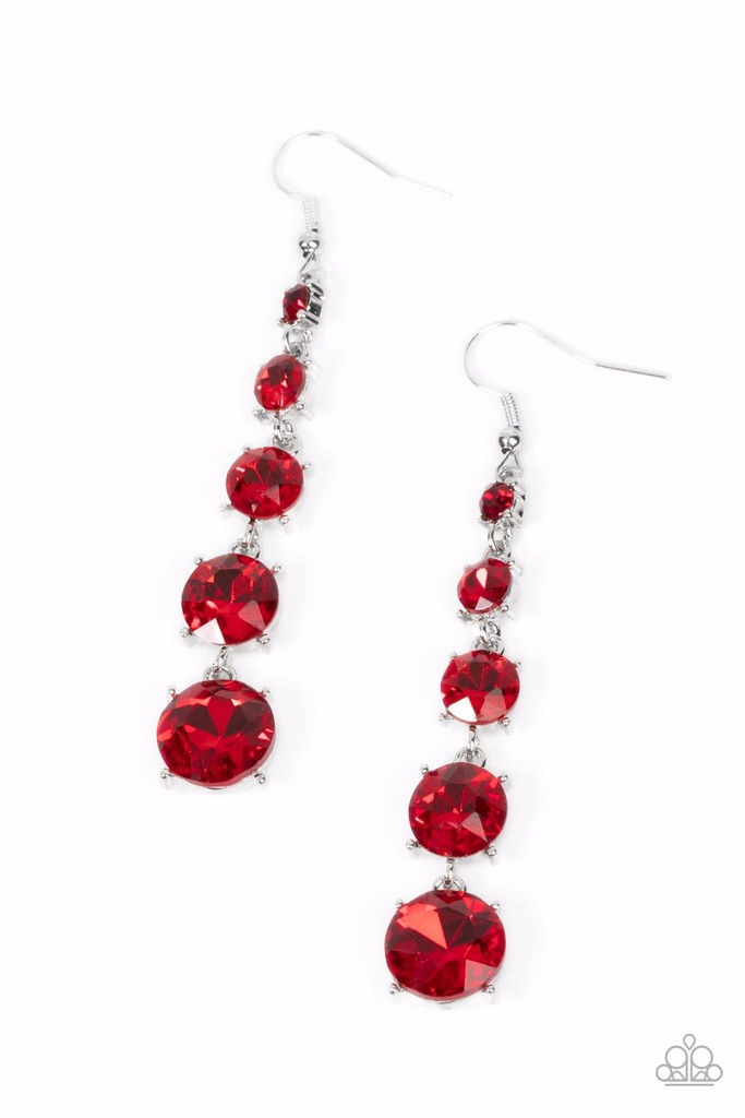 Long Red Earrings Dangle - Red Carpet Charmer