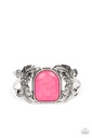 Pink Stone Bracelet Cuff - Dune Garden