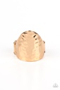 Wide Gold Stretch Ring in Adjustable Ring Band - Basic Instincts