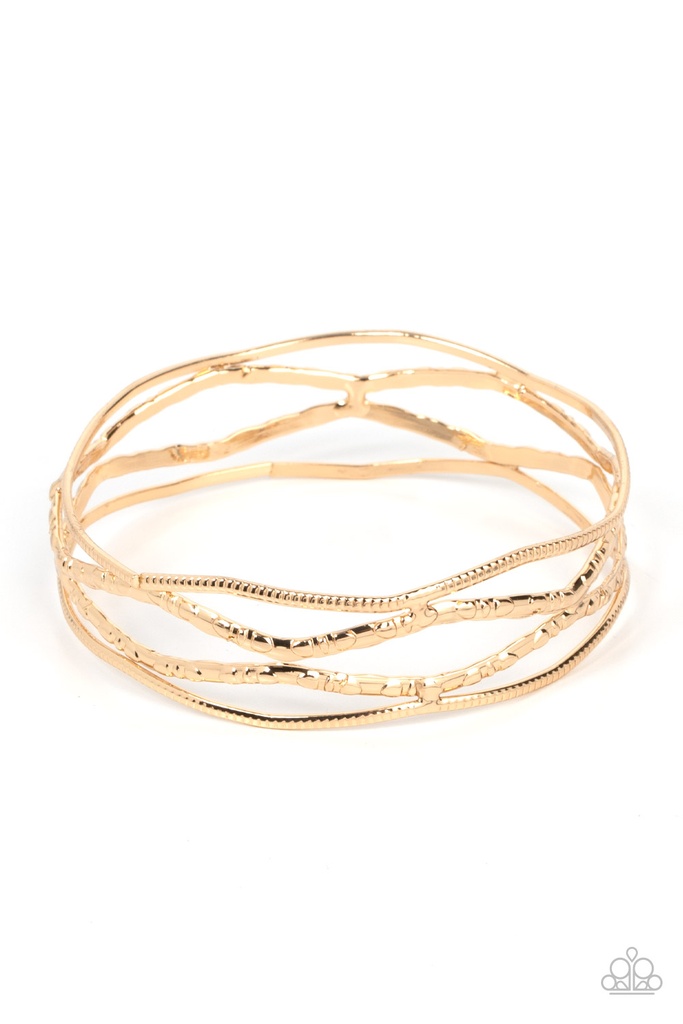 A Narrow ESCAPADE - Gold Bangle Bracelet