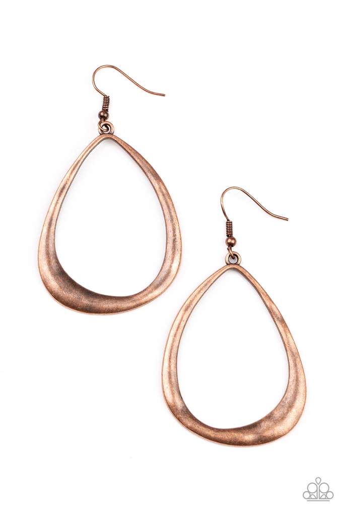 Teardrop Earrings Copper Dangle - ARTISAN Gallery

