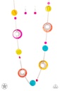 Multi Color Disc Necklace - Kaleidoscopically Captivating