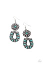 Turquoise and Silver Western Earrings Dangle - Badlands Eden