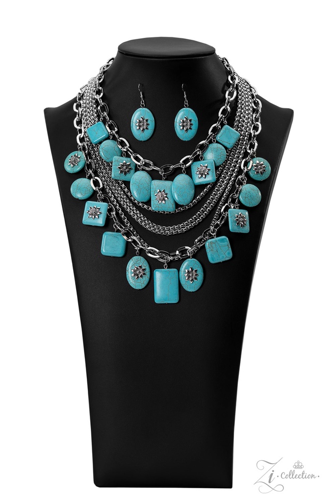 Statement Western Layered Turquoise Stone Necklace - Bountiful