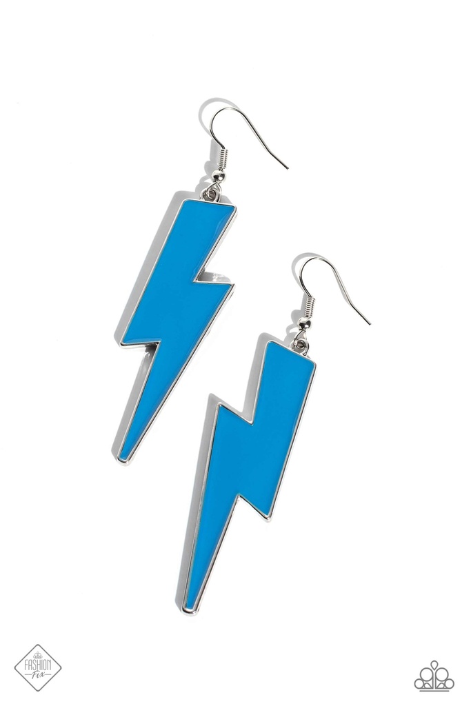 Blue Bolt of Lightning Earrings - Rad Revive