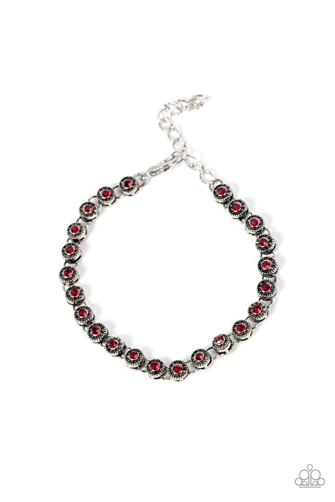 Delicate Red Crystal Bracelet Clasp - Charm School Shimmer