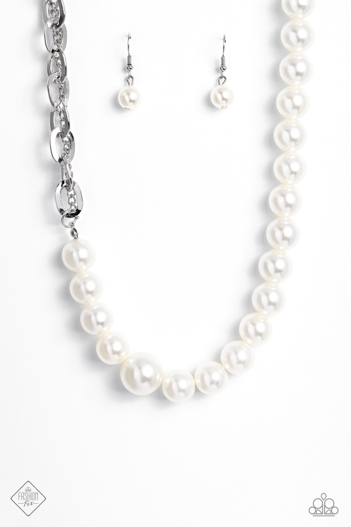 Pearl and Crystal Jewelry Set in Silver - Fashion Fix - American Pearl