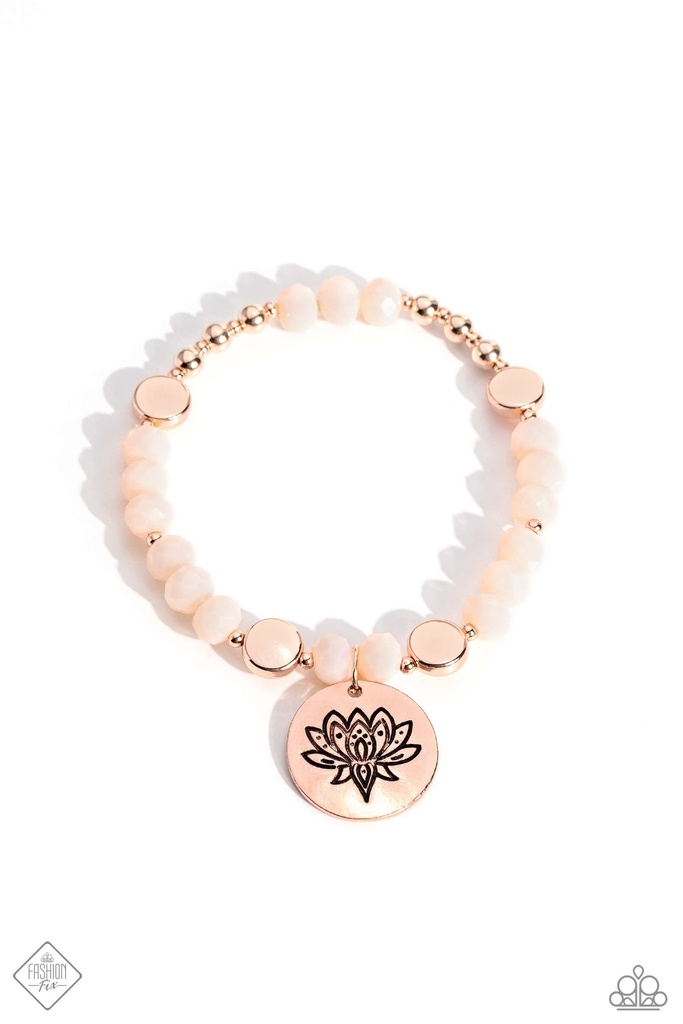 Rose Gold and White Stone Jewelry Set in Silver - Fashion Fix - Lotus Delight