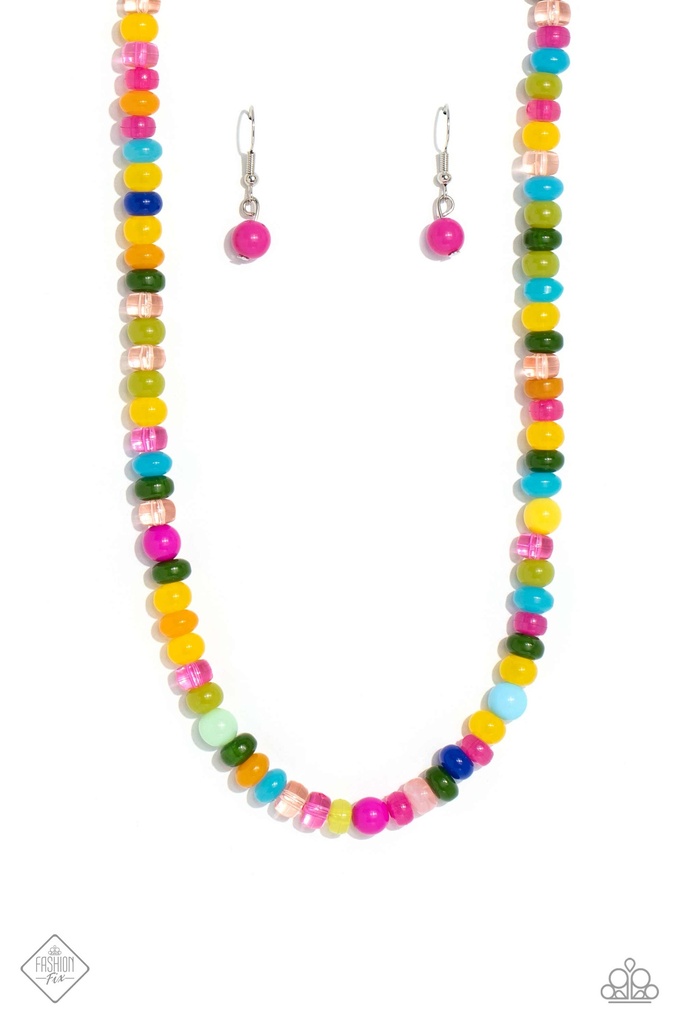 Star Jewelry Set in Silver with Multi Color Beads - Fashion Fix - Popstar Sensation