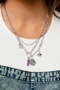 Sun and Moon Jewelry Set in Silver with Amethyst and Opalescent Crystals - Fashion Fix - Talented Explorer