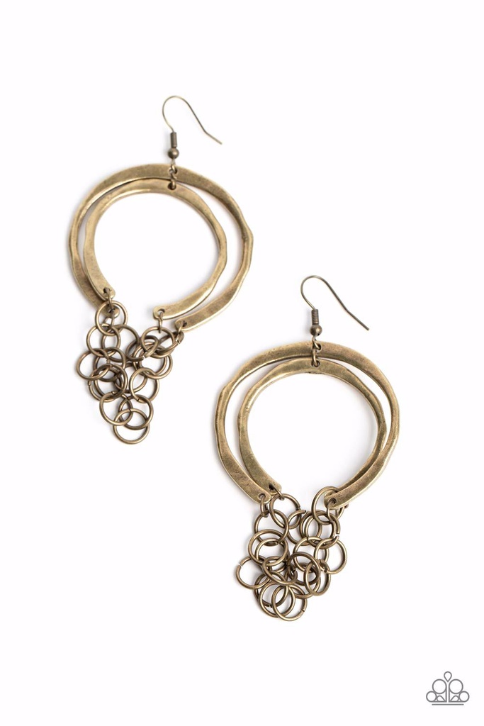 Dangle Earrings with Brass Loops - Donâ€™t Go CHAINg-ing
