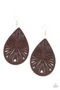 Wood Teardrop Earrings - Sunny Incantations