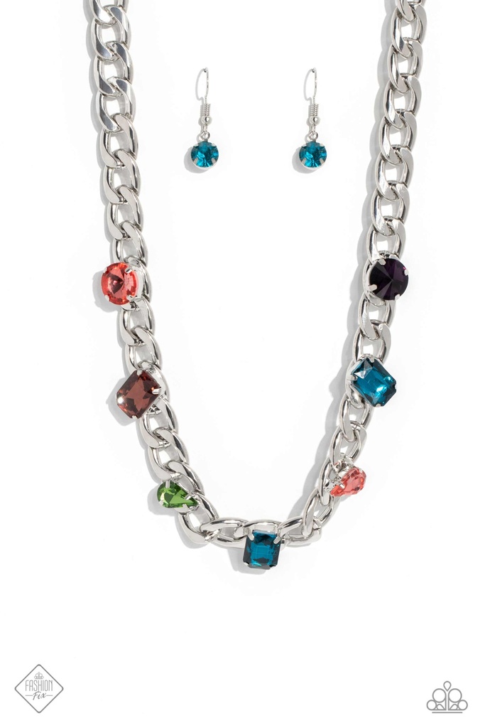 Multi Color Jewelry Set in Silver with Crystals - Fashion Fix - Connected Powerhouse