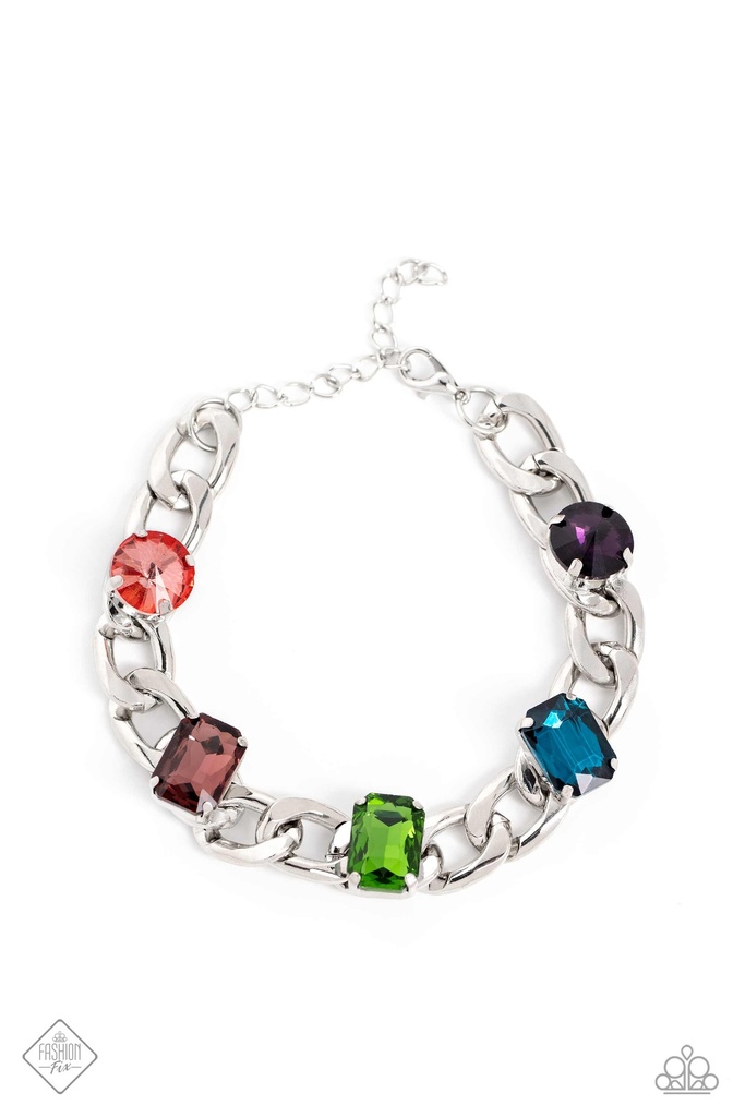 Multi Color Jewelry Set in Silver with Crystals - Fashion Fix - Connected Powerhouse