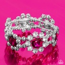 Pink Fancy Stretch Bracelet with Crystals - Pact of Petals