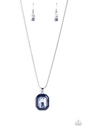 Snake Chain Necklace with Blue Crystal - Emerald Energy