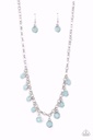 Blue Bead Necklace in Silver - Moonbeam Magic
