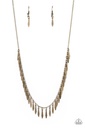 Brass Fringe Necklace Dainty Chain - Striking Sheen