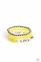 Stretch Bracelet Set of 3 Stretchy in Yellow and Silver - CUBE Your Enthusiasm