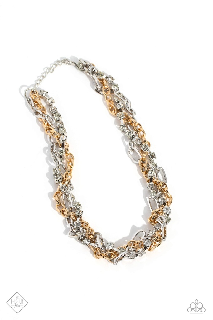 Multi Metal Chain Jewelry Set - Fashion Fix - Two-Toned