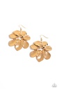 Flower Earrings Dangle in Gold - Hinging Hallmark