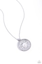 Iridescent Bead Necklace on Long Dainty Silver Chain - Wall Street Web