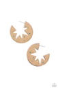Star Hoops in Gold with Iridescent Colorful Crystals - Starry Sensation
