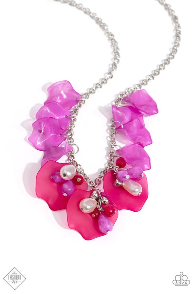 Orchid and Magenta Petals Jewelry Set with Baroque Pearls - Fashion Fix - Lush Layers