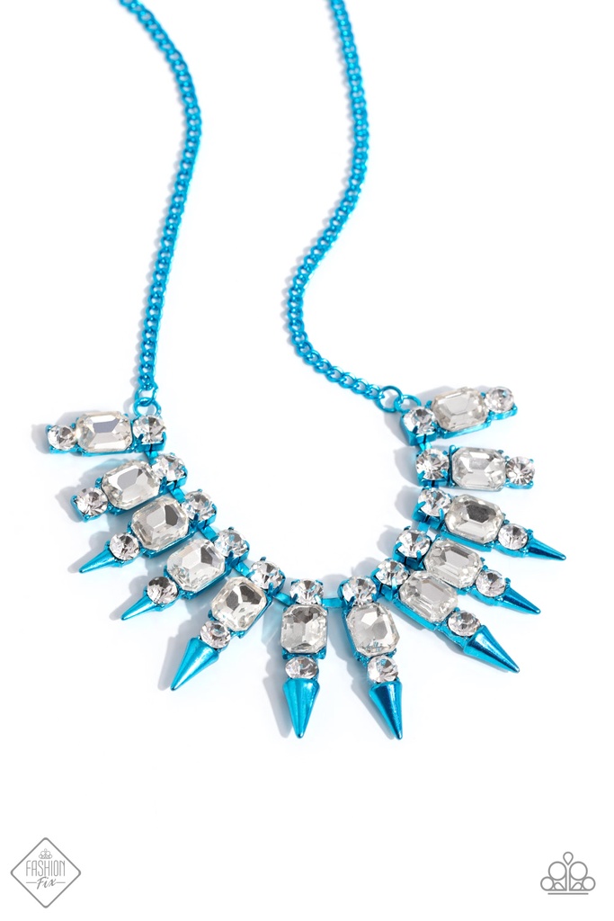 Metallic Blue Spike Jewelry Set - Fashion Fix - Punk Twist