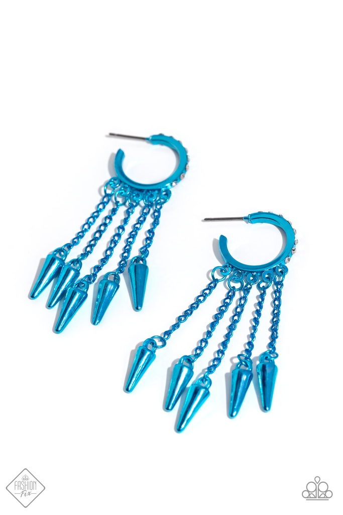 Metallic Blue Spike Jewelry Set - Fashion Fix - Punk Twist