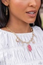 Earthy Jewelry Set in Gold with Crystals - Fashion Fix - Geode Mineral