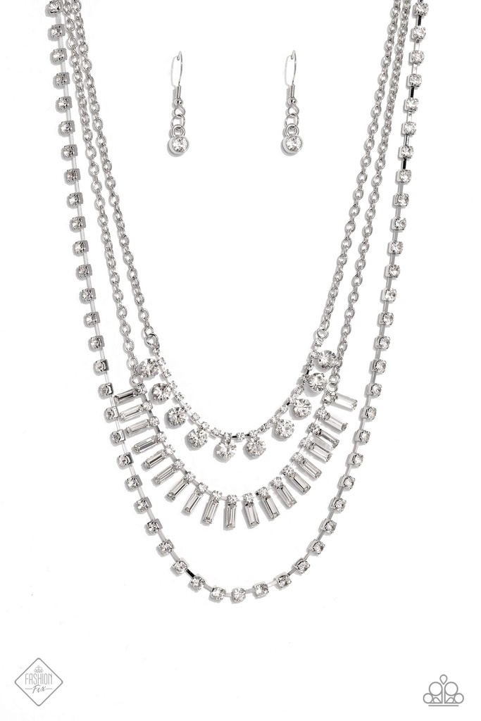 Layered Crystal Jewelry Set in Silver - Fashion Fix - Stardust Twinkle