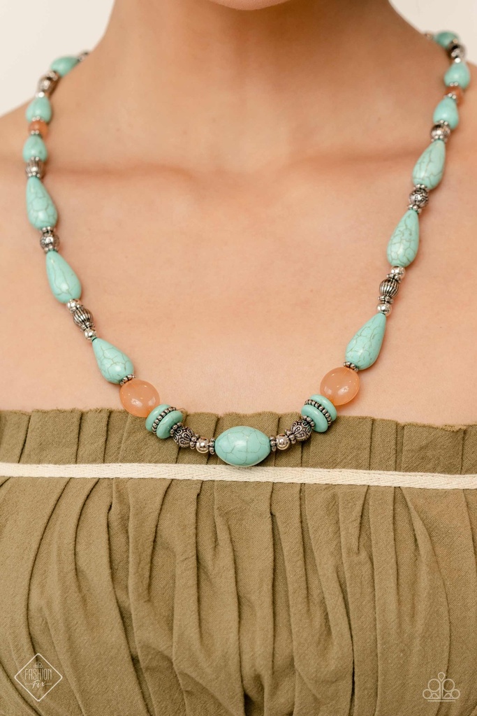 Western Jewelry Set with Turquoise Stone and Silver Frame - Fashion Fix - Clan