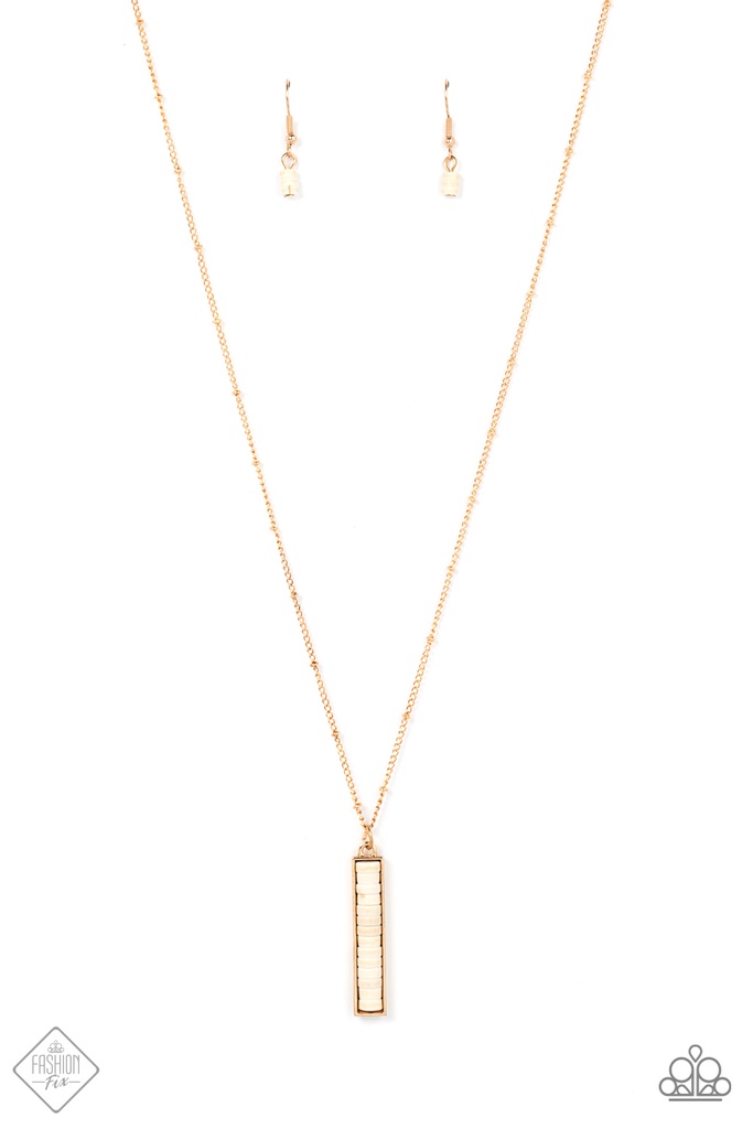 Gold and White Stone Set