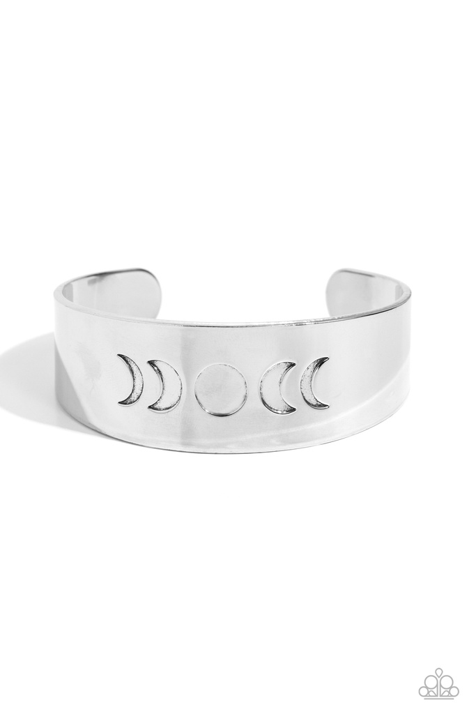 Phases of the Moon Cuff Bracelet in Silver - Lunar Effect
