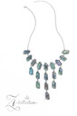 Abalone Shells Statement Ring Necklace in Silver Chain Zi Necklace - Reverie
