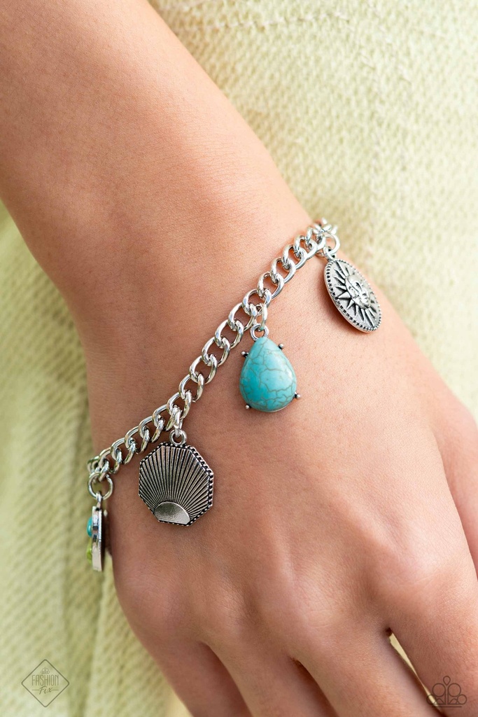 Natural Stone Charm Jewelry Set Turquoise Earthy and Ocean Theme - Fashion Fix - Desert Ambiance