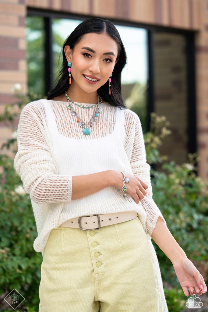 Natural Stone Charm Jewelry Set Turquoise Earthy and Ocean Theme - Fashion Fix - Desert Ambiance