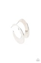 Edgy Silver Hoop Earrings - Power Curves