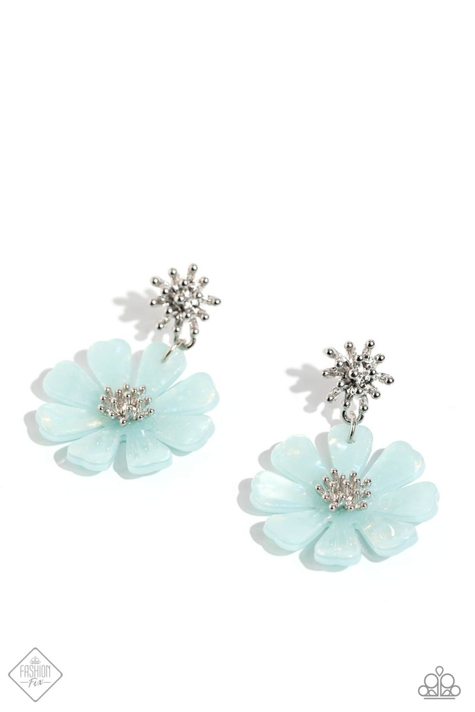Acrylic Flower Jewelry Set in Pastel Colors and Silver Accents - Fashion Fix - Pastel Promenade