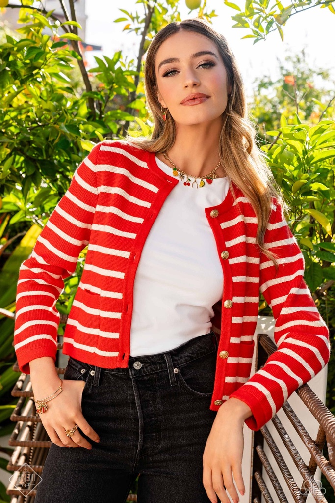 Strawberry Charm Jewelry Set in Gold - Fashion Fix - Fruit Festival