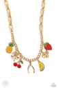 Strawberry Charm Jewelry Set in Gold - Fashion Fix - Fruit Festival