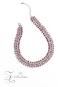 Layered Pink Crystal Elegant Statement Zi Necklace - Flirtatious